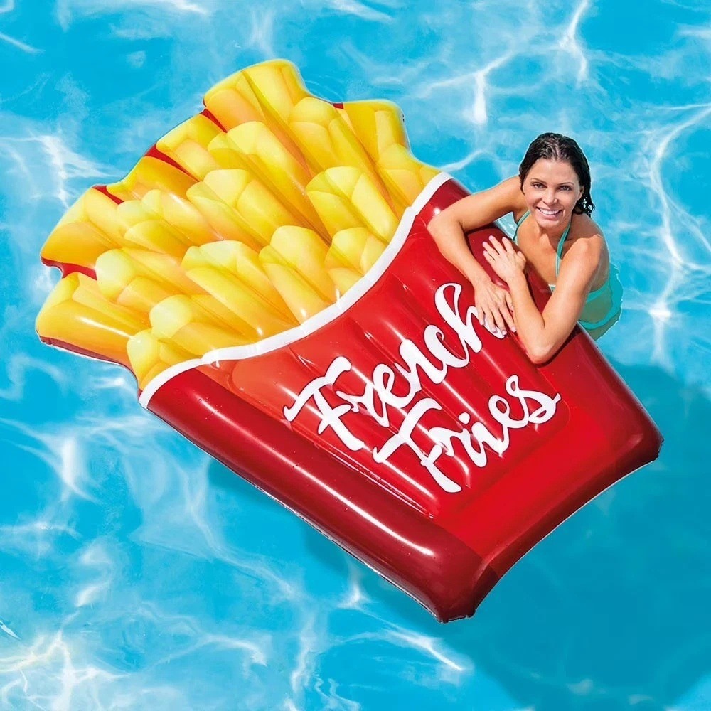 Intex Sand & Summer French Fries Inflatable Pool Float New